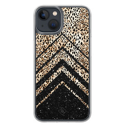 Casimoda iPhone 13 mini hybride hoesje - Chevron luipaard