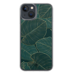Casimoda iPhone 13 mini hybride hoesje - Monstera leaves