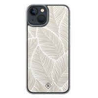 Casimoda iPhone 13 mini hybride hoesje - Palmy leaves beige