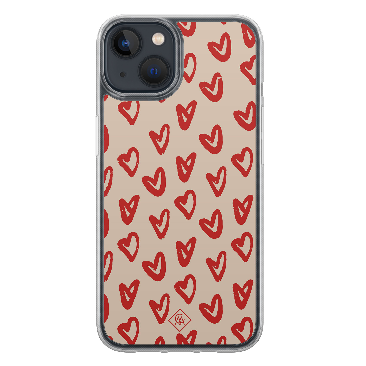 iPhone 13 mini hybride hoesje - Sweet hearts