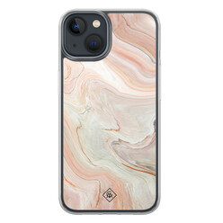 Casimoda iPhone 13 mini hybride hoesje - Marmer waves
