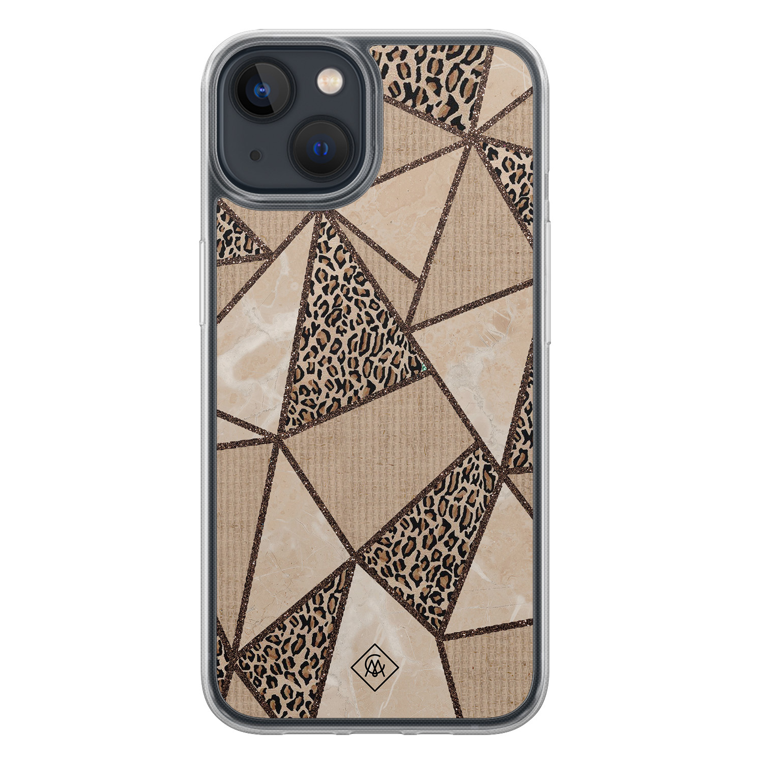 iPhone 13 mini hybride hoesje - Leopard abstract
