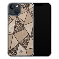 Casimoda iPhone 13 mini hybride hoesje - Leopard abstract