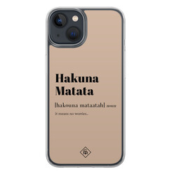 Casimoda iPhone 13 mini hybride hoesje - Hakuna matata