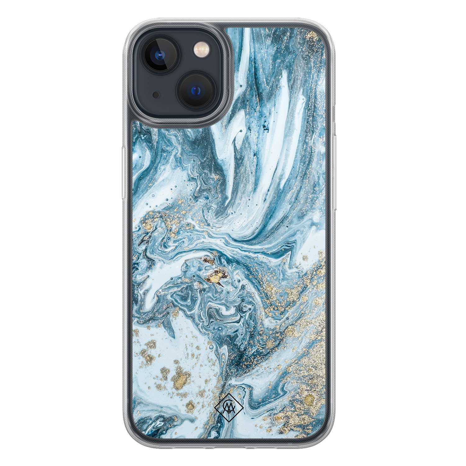 iPhone 13 mini hybride hoesje - Marble sea