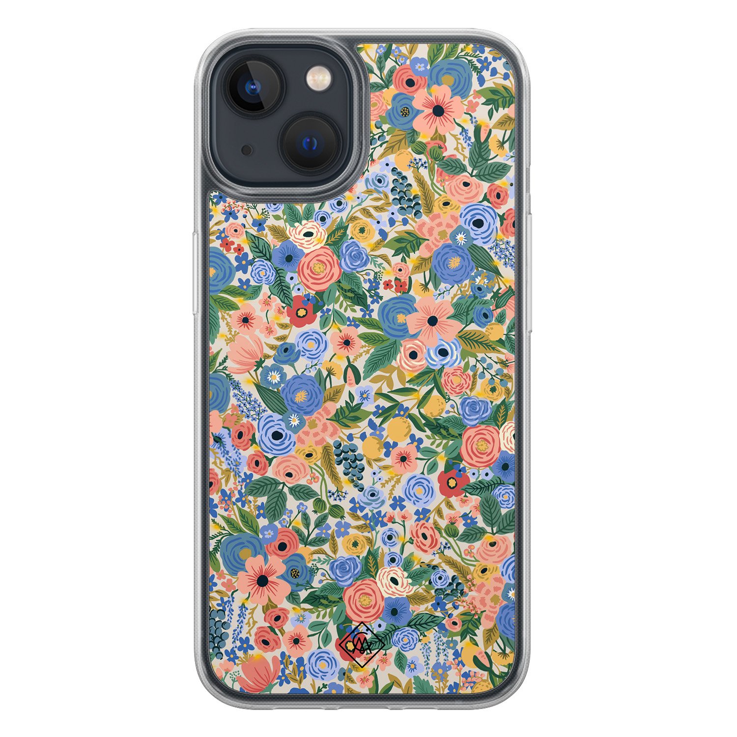 iPhone 13 mini hybride hoesje - Blue gardens