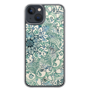 Casimoda iPhone 13 mini hybride hoesje - Mandala blauw