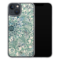Casimoda iPhone 13 mini hybride hoesje - Mandala blauw