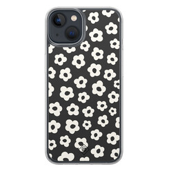 Casimoda iPhone 13 mini hybride hoesje - Retro bloempjes