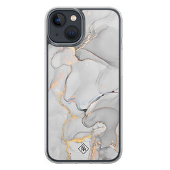 Casimoda iPhone 13 mini hybride hoesje - Marmer grijs
