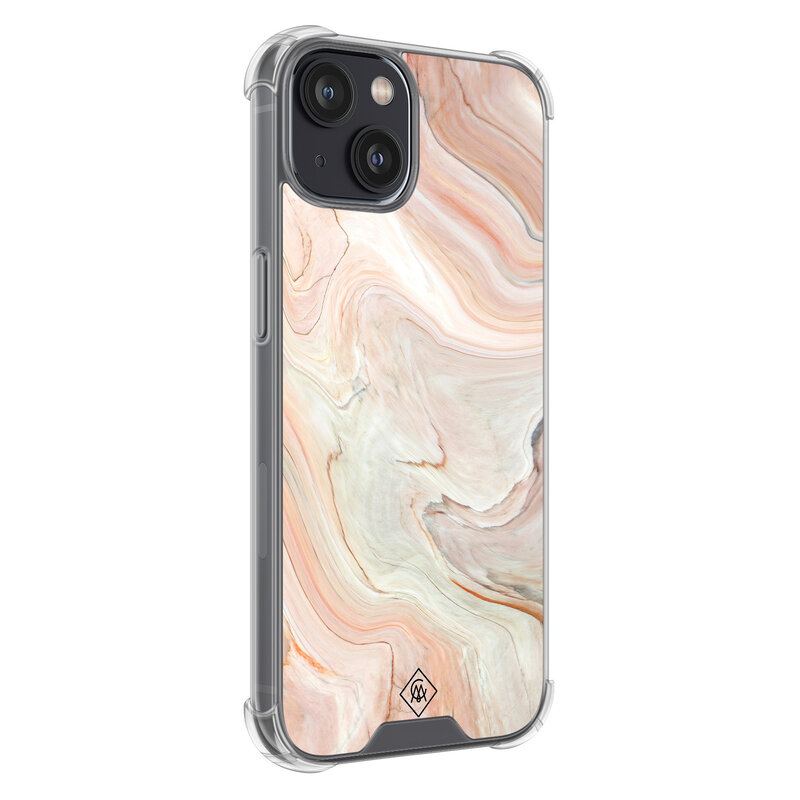 Casimoda iPhone 13 mini shockproof hoesje - Marmer waves
