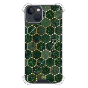 Casimoda iPhone 13 mini shockproof hoesje - Kubus groen