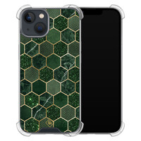 Casimoda iPhone 13 mini shockproof hoesje - Kubus groen