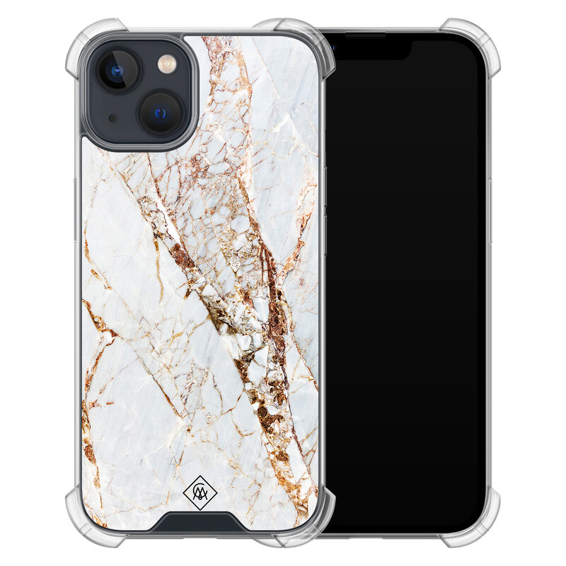Casimoda iPhone 13 mini shockproof hoesje - Marmer goud