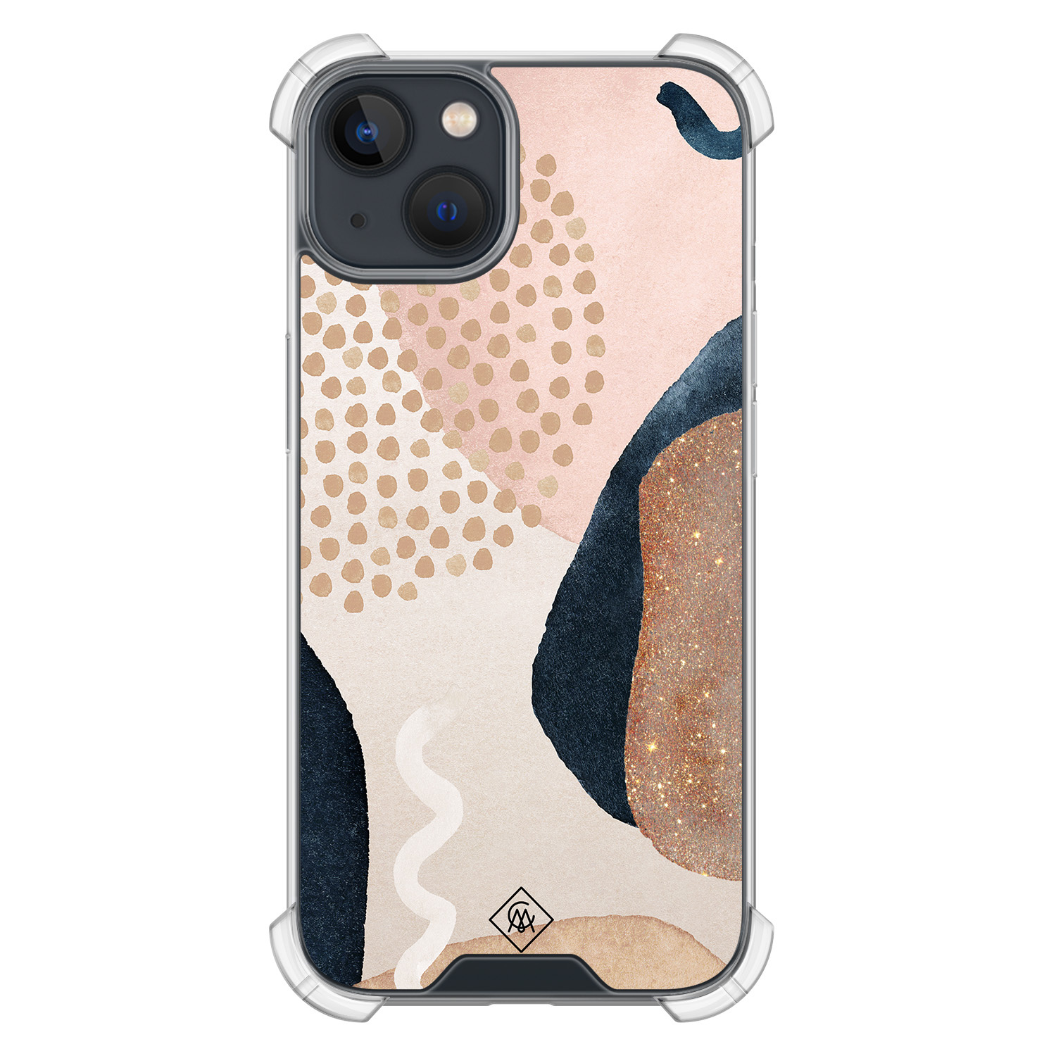 iPhone 13 mini shockproof hoesje - Abstract dots