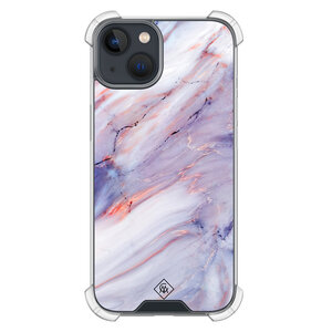Casimoda iPhone 13 mini shockproof hoesje - Marmer paars