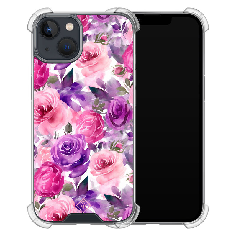 Casimoda iPhone 13 mini shockproof hoesje - Rosy blooms