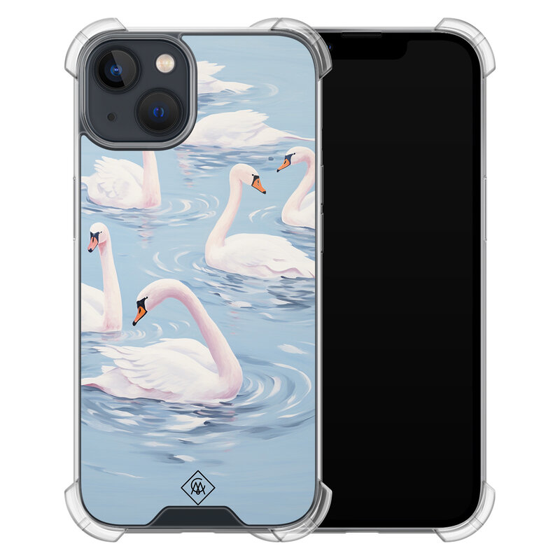 Casimoda iPhone 13 mini shockproof hoesje - Zwanen