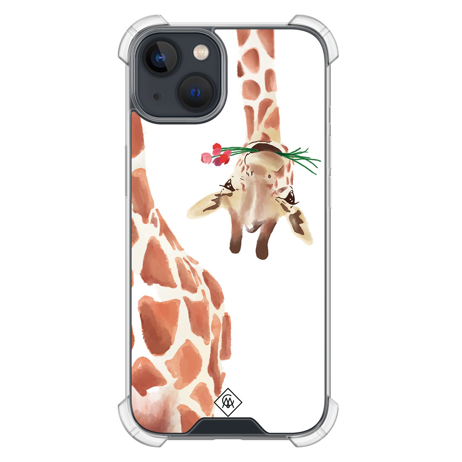 iPhone 13 mini shockproof hoesje - Giraffe