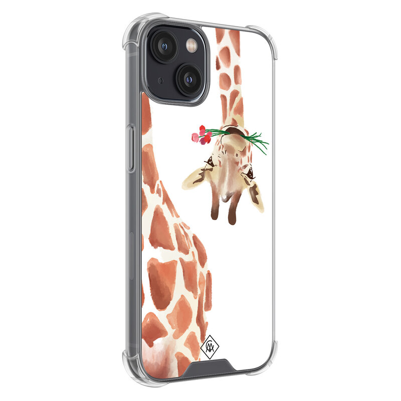 Casimoda iPhone 13 mini shockproof hoesje - Giraffe