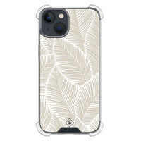 Casimoda iPhone 13 mini shockproof hoesje - Palmy leaves beige