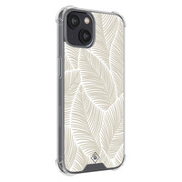 Casimoda iPhone 13 mini shockproof hoesje - Palmy leaves beige