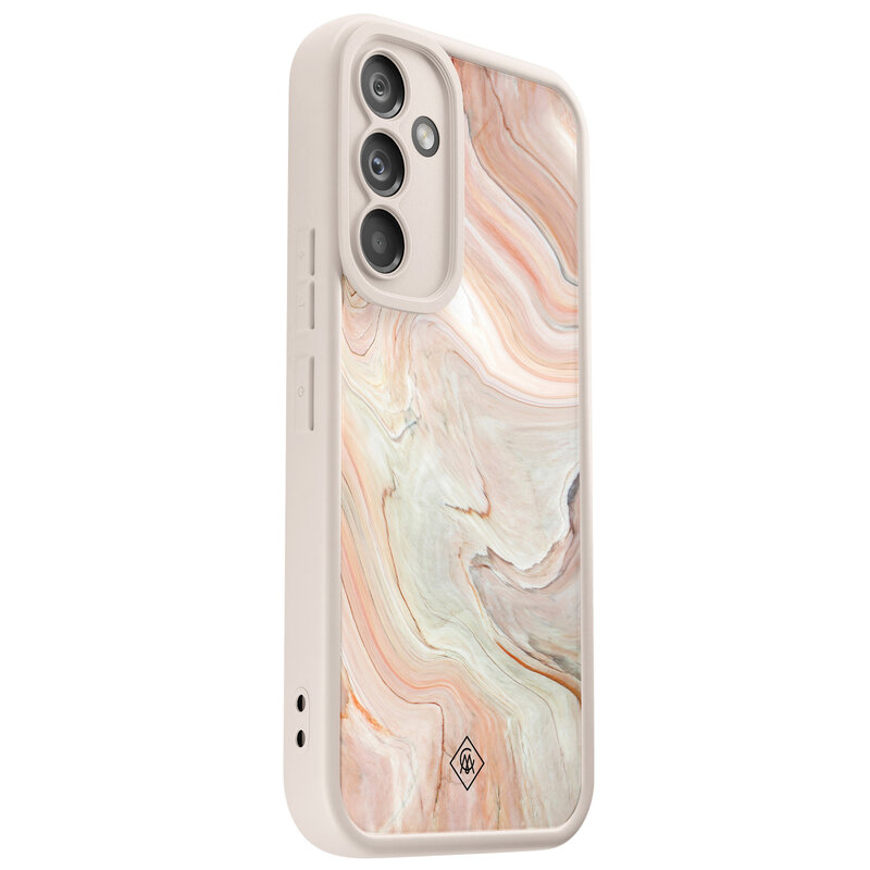 Casimoda Samsung Galaxy A54 beige case - Marmer waves