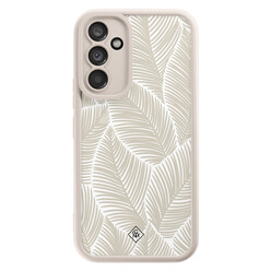 Casimoda Samsung Galaxy A54 beige case - Palmy leaves beige