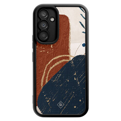 Casimoda Samsung Galaxy A54 zwarte case - Abstract terracotta