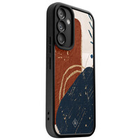 Casimoda Samsung Galaxy A54 zwarte case - Abstract terracotta