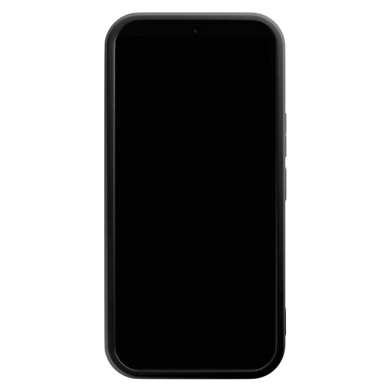Casimoda Samsung Galaxy A54 zwarte case - Floral violet