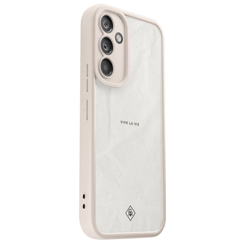 Casimoda Samsung Galaxy A54 beige case - Vive la vie