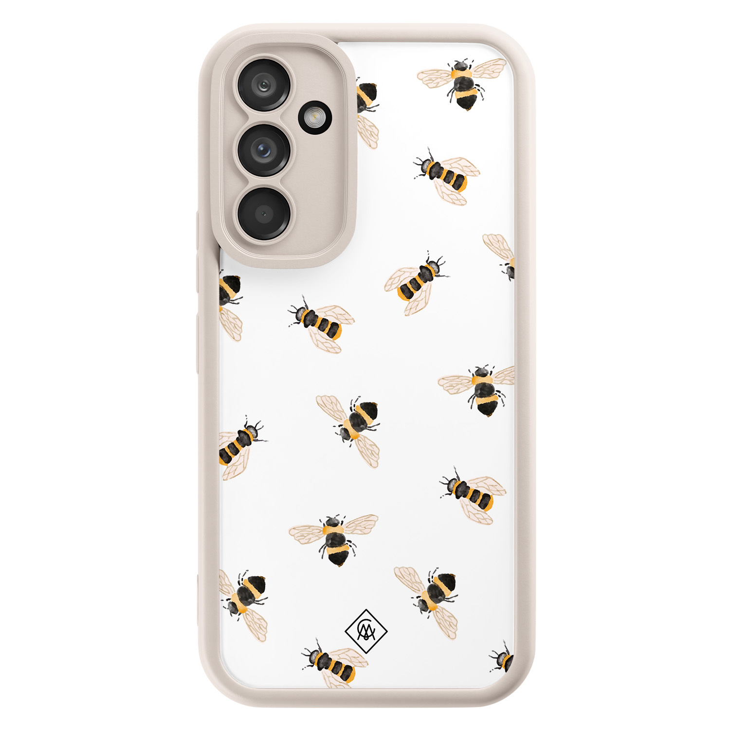 Samsung Galaxy A54 beige case - Bee happy