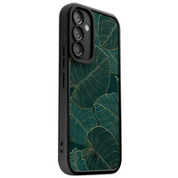 Casimoda Samsung Galaxy A54 zwarte case - Monstera leaves