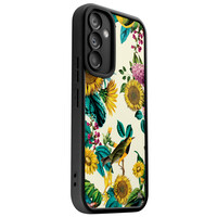 Casimoda Samsung Galaxy A54 zwarte case - Sunflowers