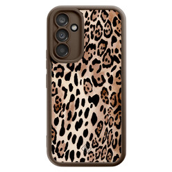 Casimoda Samsung Galaxy A54 bruine case - Golden wildcat