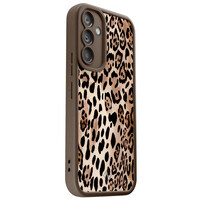 Casimoda Samsung Galaxy A54 bruine case - Golden wildcat