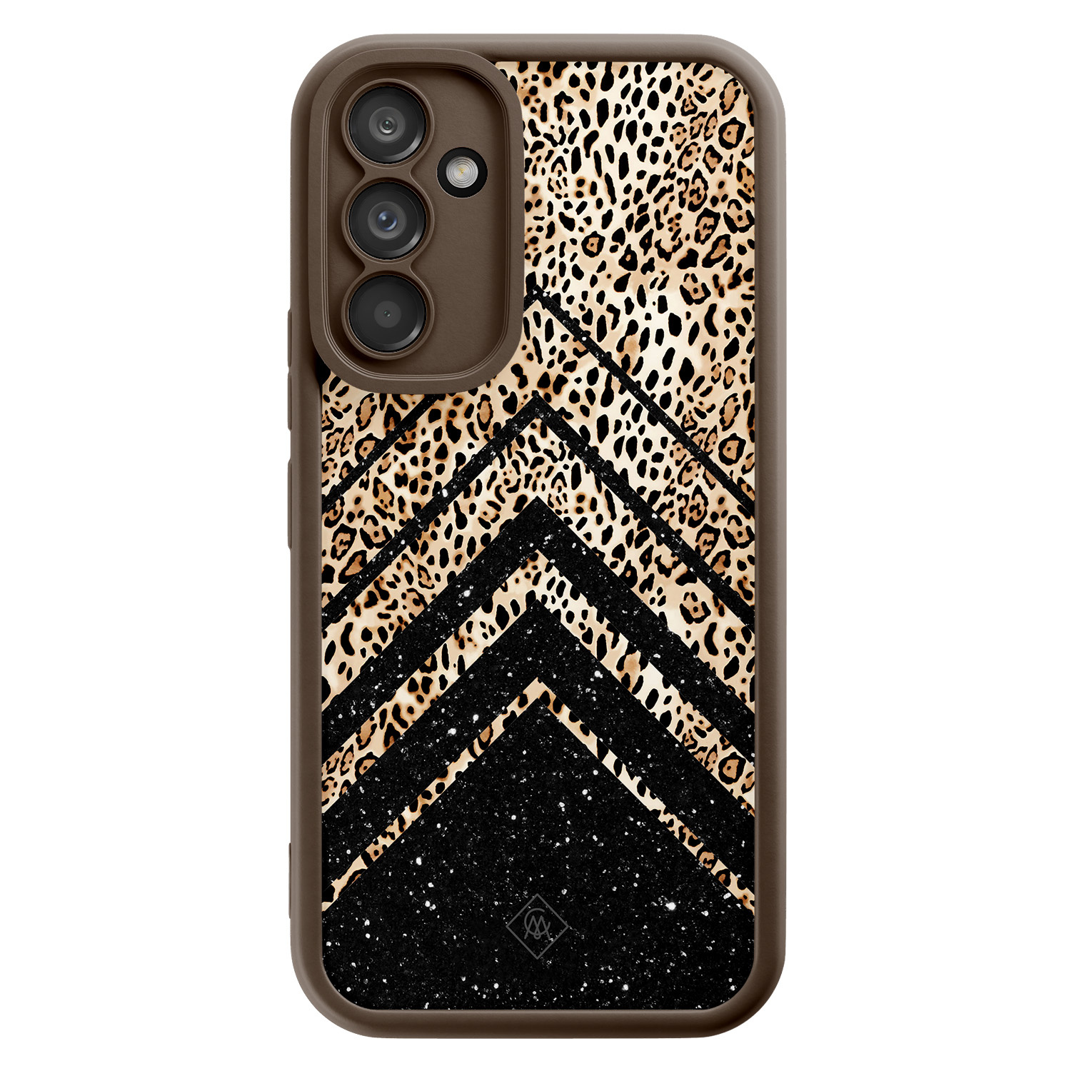 Samsung Galaxy A54 bruine case - Luipaard chevron