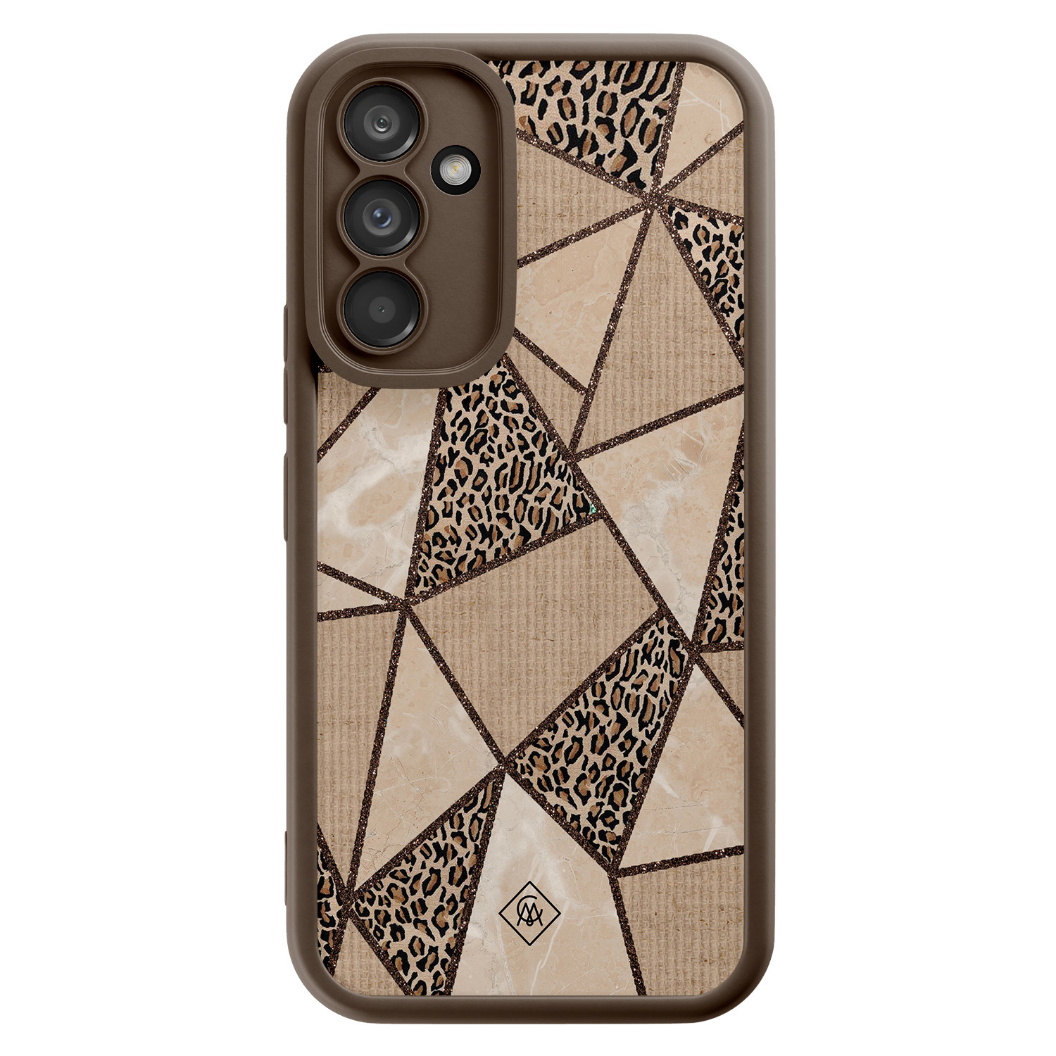 Samsung Galaxy A54 bruine case - Leopard abstract