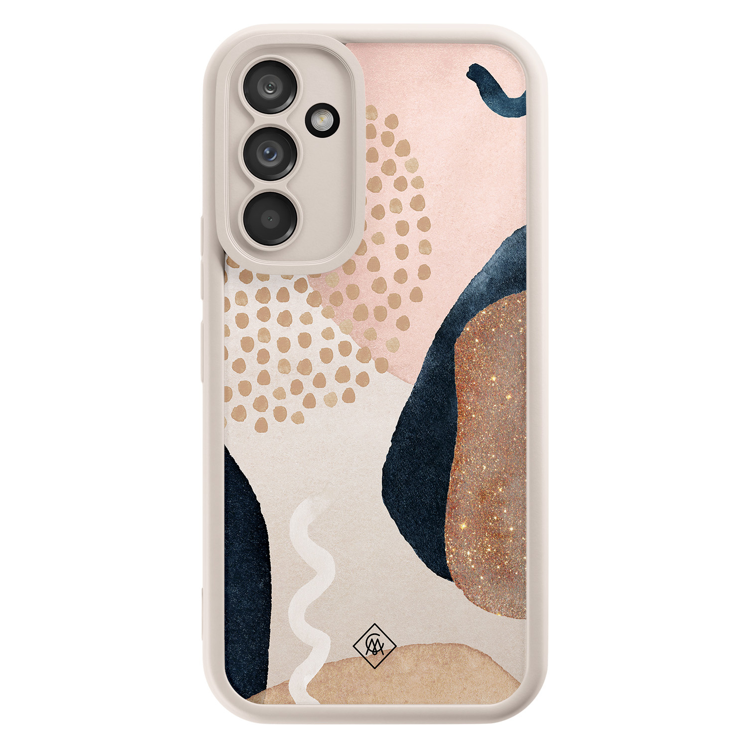 Samsung Galaxy A54 beige case - Abstract dots