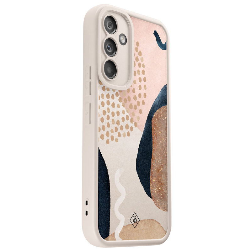 Casimoda Samsung Galaxy A54 beige case - Abstract dots