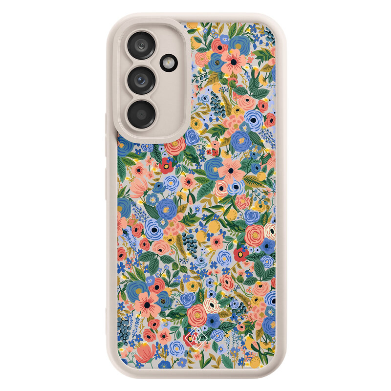 Casimoda Samsung Galaxy A54 beige case - Floral garden