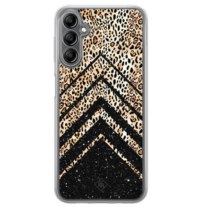 Casimoda Samsung Galaxy A14 hybride hoesje - Chevron luipaard