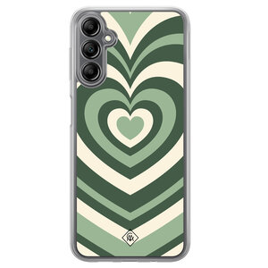 Casimoda Samsung Galaxy A14 hybride hoesje - Groen hart swirl