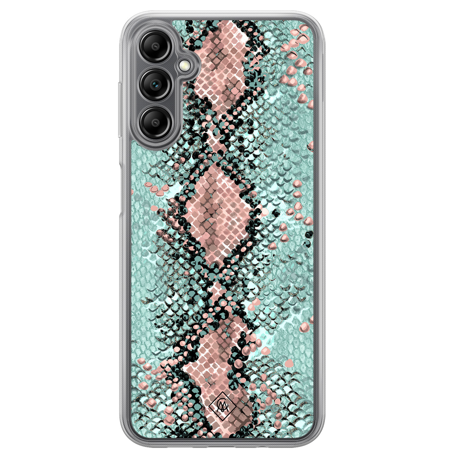 Samsung Galaxy A14 hybride hoesje - Snake pastel