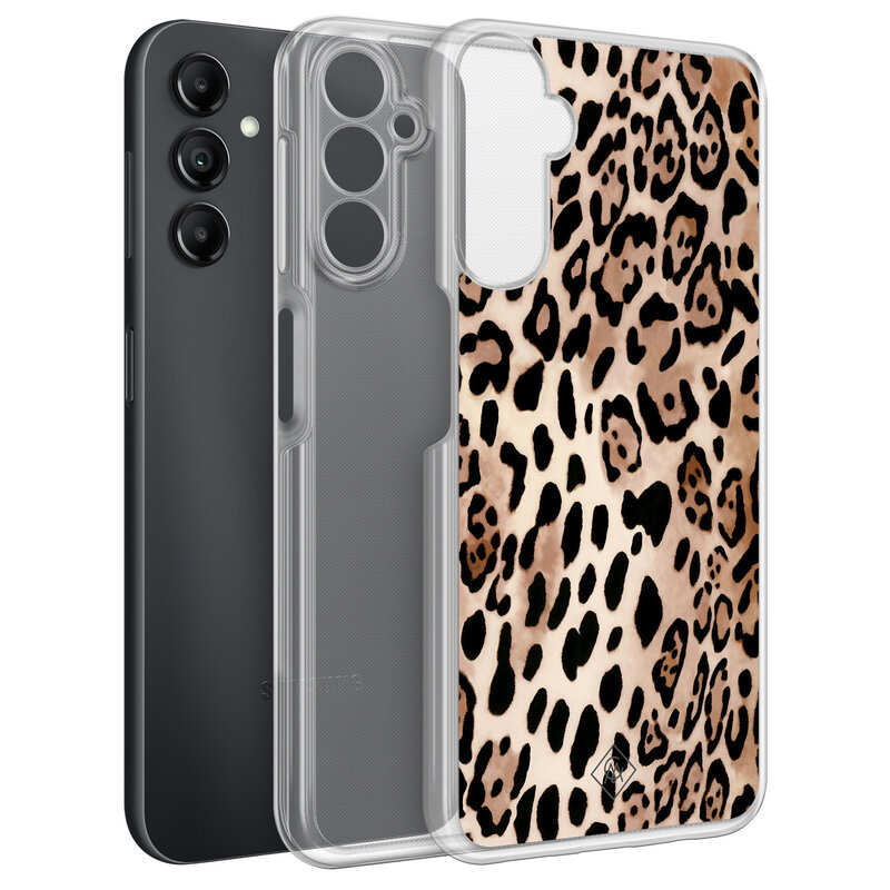 Casimoda Samsung Galaxy A14 hybride hoesje - Golden wildcat