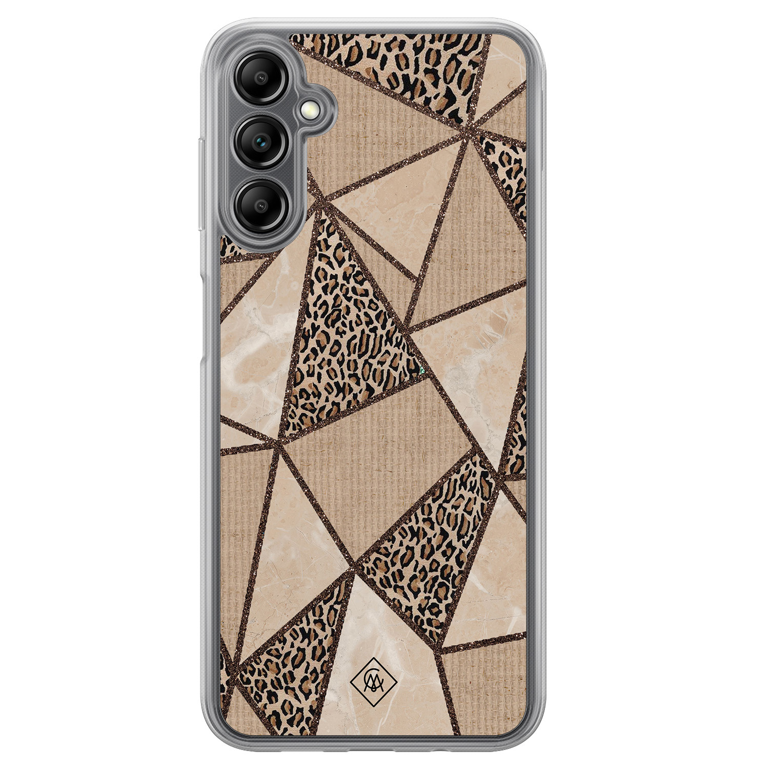 Samsung Galaxy A14 hybride hoesje - Leopard abstract