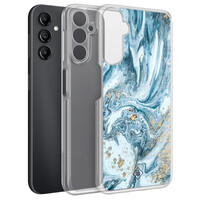 Casimoda Samsung Galaxy A14 hybride hoesje - Marble sea