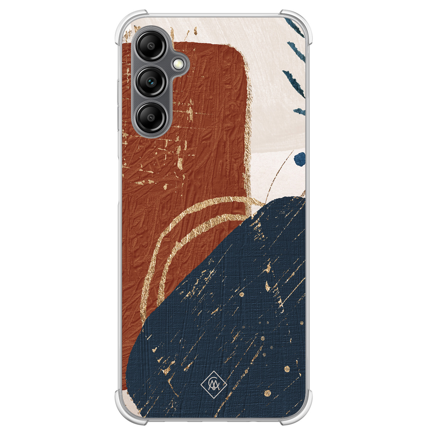 Samsung Galaxy A14 shockproof hoesje - Abstract terracotta