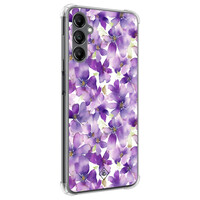 Casimoda Samsung Galaxy A14 shockproof hoesje - Floral violet